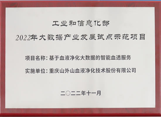 行業唯一！山外山公司入選“2022年大數據產業發展試點示范項目”
